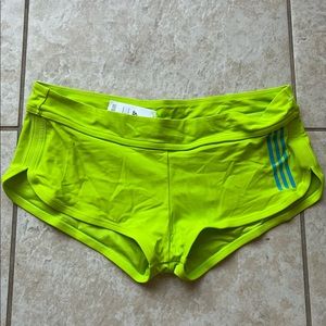womens adidas bikini bottom shorts Medium Lime green
